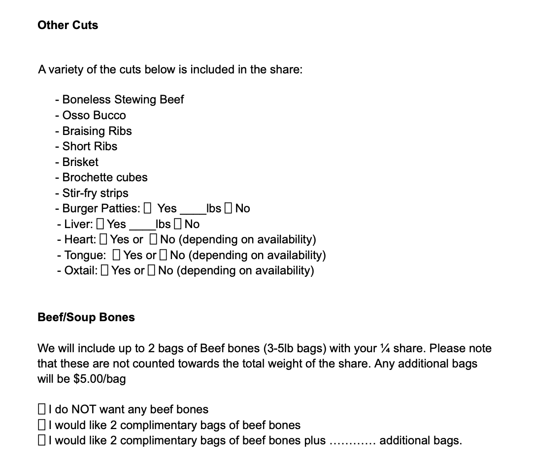 1/4 Beef DEPOSIT (Grass Fed/Finished)